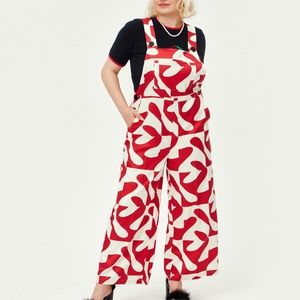 Cider abstract overalls. Plus size.